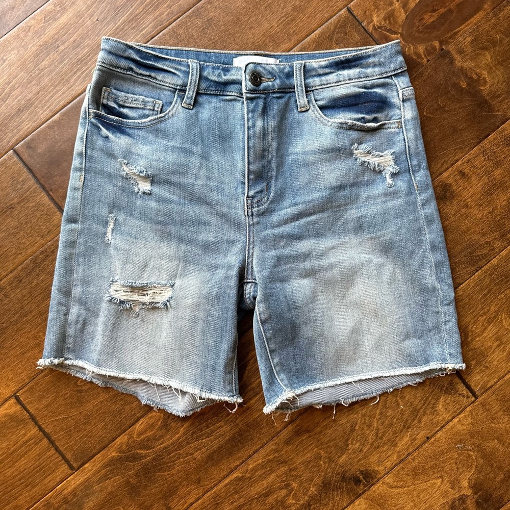 Vervet by Flying Monkey Distressed Denim Shorts